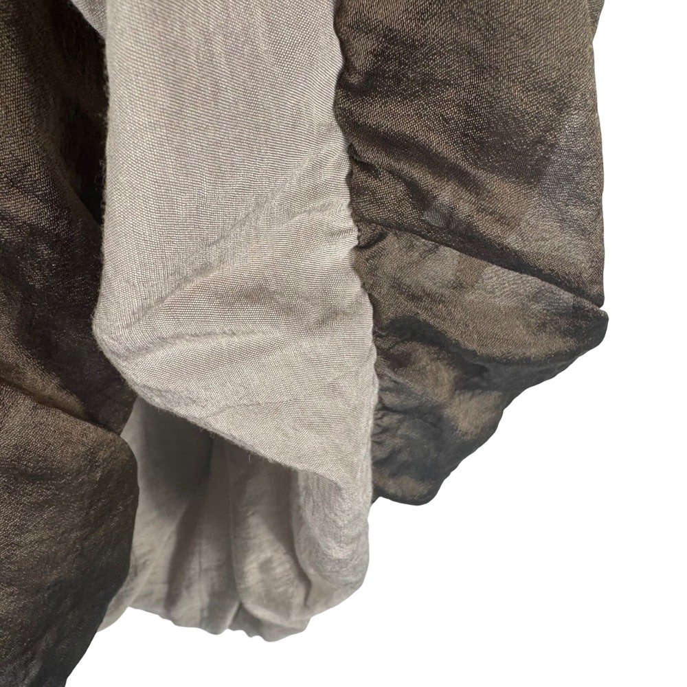Lafayette 148 New York Silk Blend Bubble Hem Skirt Womens 6 Bronze Brown Smocked - Picture 5 of 7
